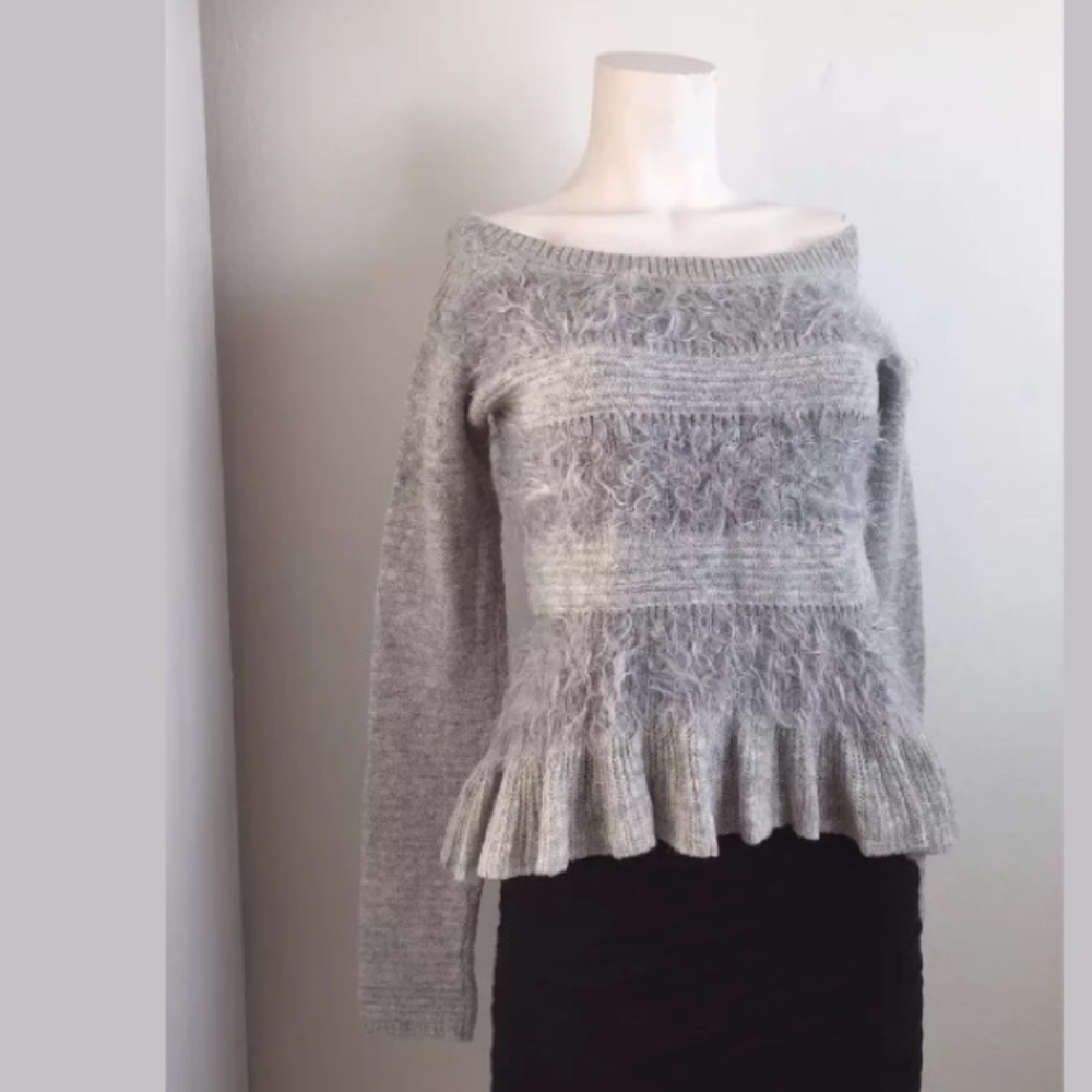 Anthropologie Sleeping On Snow Gray Sweater - Picture 6 of 7